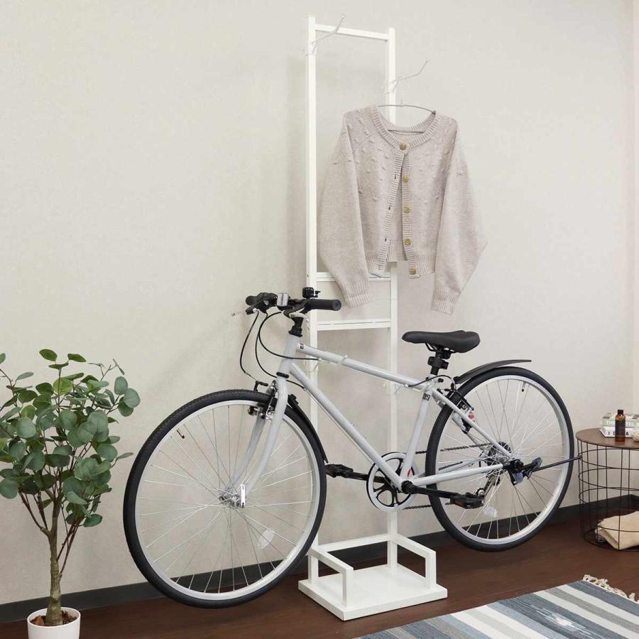 自転車スタンド 2台用 室内用 6段階高さ調整 （ サイクルスタンド