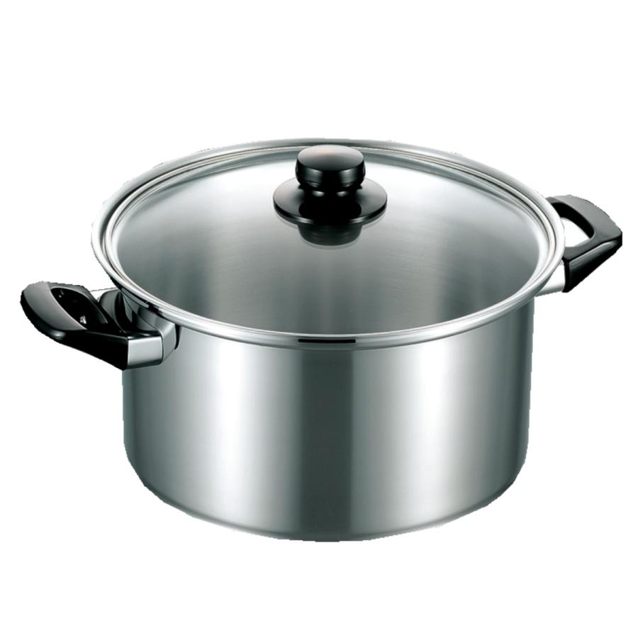 両手鍋 24cm 深型 IH対応 エレックマスターライト ミエール ステンレス