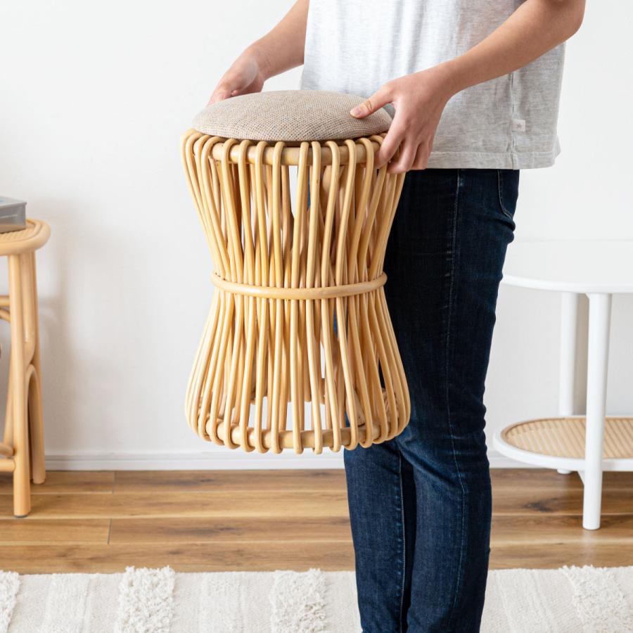 ナチュラル天然素材◾️美品 籐ラタン製 ラウンドスツール 楽天市場】ラウンドスツール ラタン 天然素材 （ 籐 スツール 丸椅子