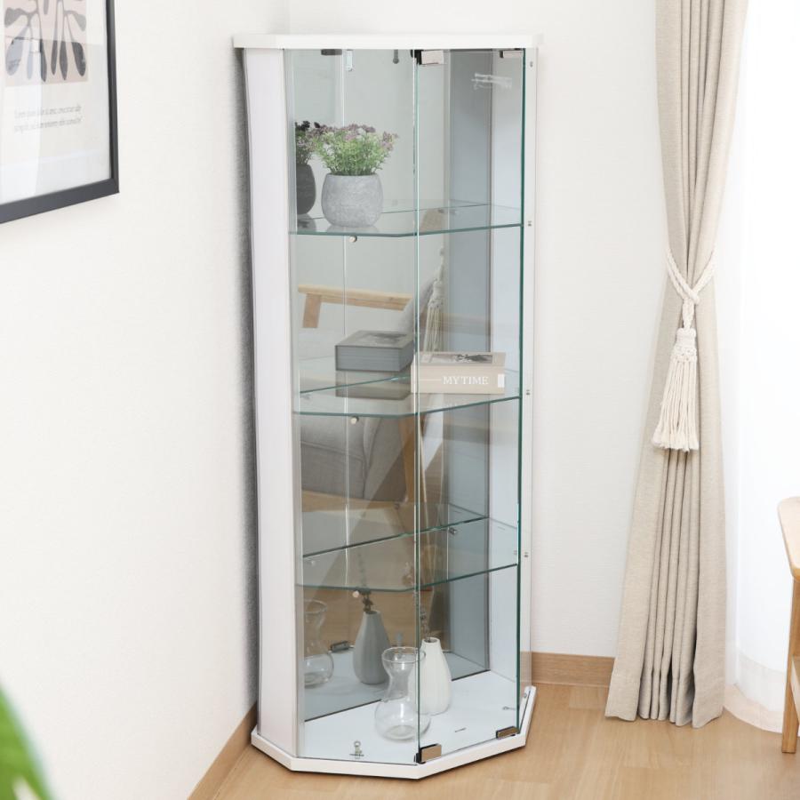 不二貿易（Fuji Boeki） ガラスコレクションケース コーナータイプ 幅