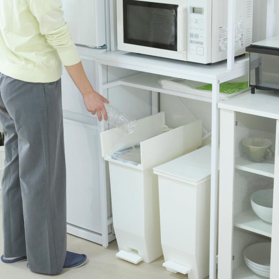 ゴミ箱上ラック 幅63cm メラミン ミドルタイプ （ ゴミ箱上 ラック 高