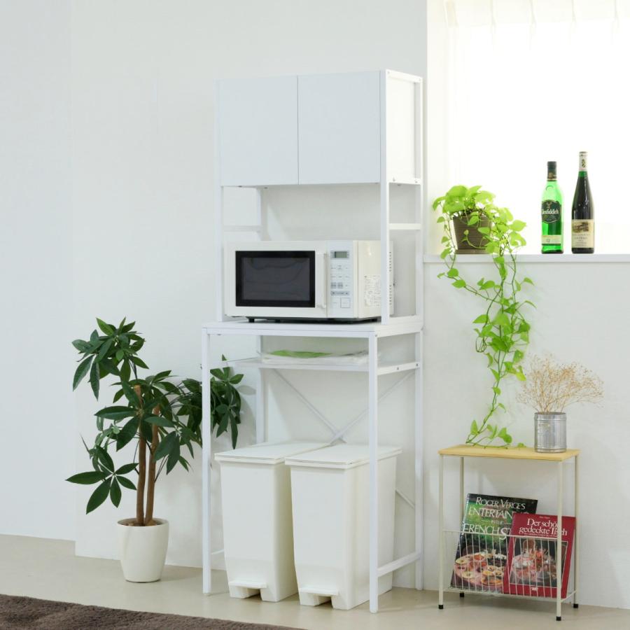 63㎝幅 開店記念セール！！ ゴミ箱上収納 ラック 2 ゴミ箱上ラック 幅63cm メラミン ミドルタイプ （ ゴミ箱上 ラック 高