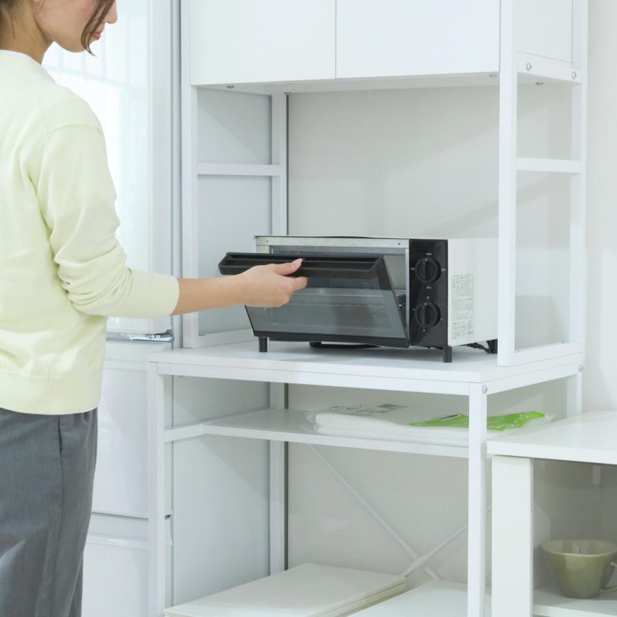 ゴミ箱上ラック 幅63cm メラミン ミドルタイプ （ ゴミ箱上 ラック 高