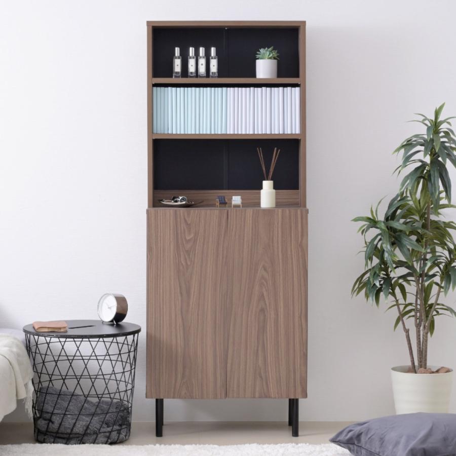 松田家具 収納棚 キャビネット 食器棚 幅60cm ハイタイプ 格安 d1826