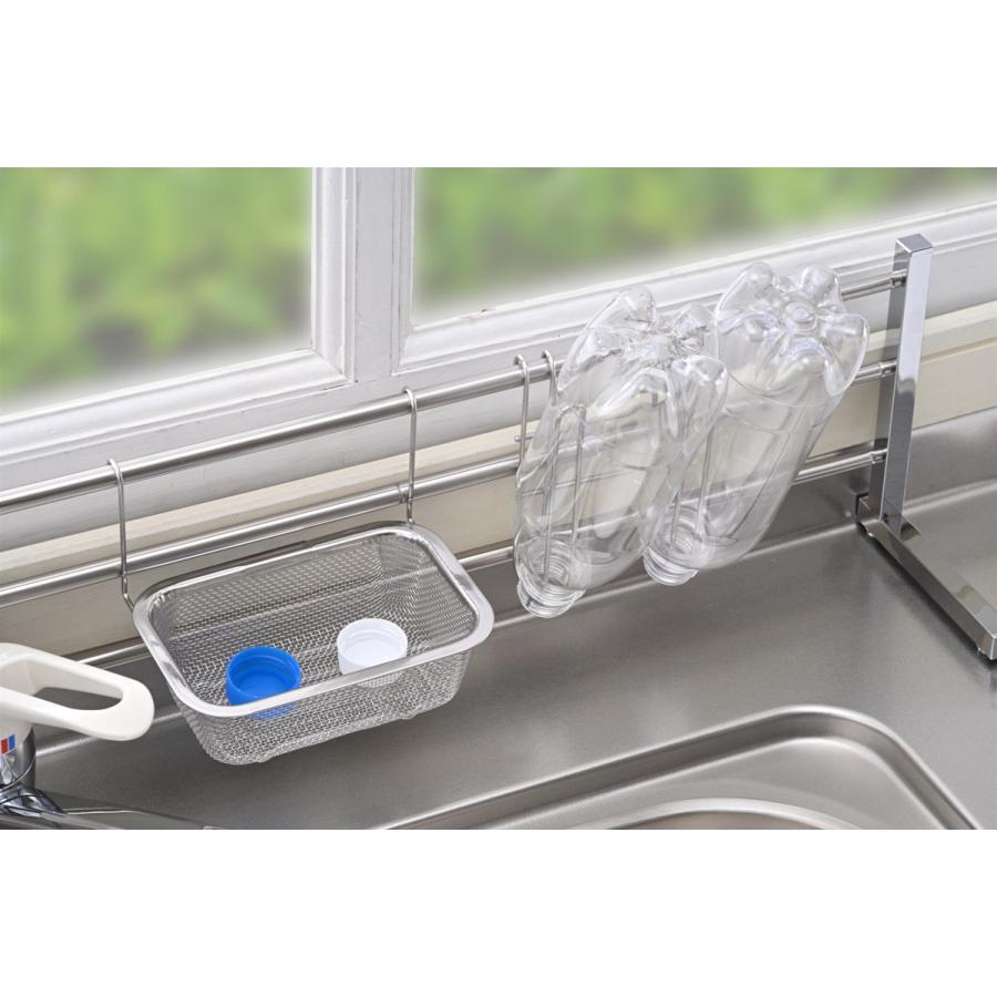 キッチン収納 オールステンレス スライド式 シンク奥 マルチラック