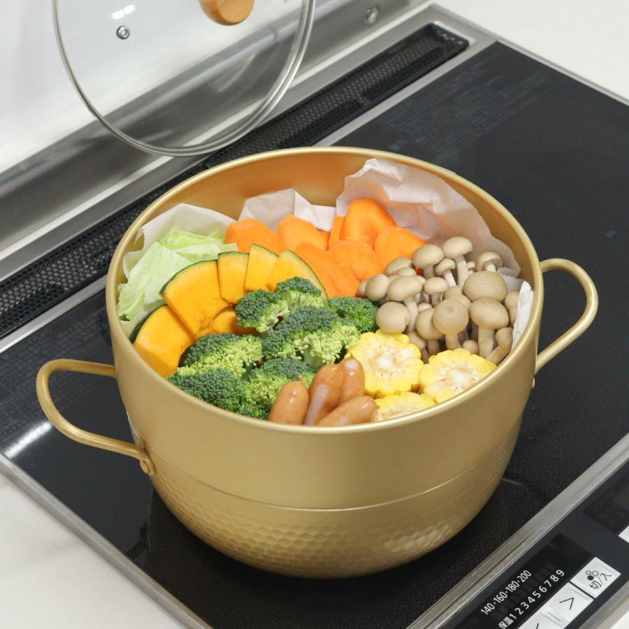 和平フレイズ 蒸し器 2段 24cm IH対応 hocona ガラス蓋付き 蒸し鍋