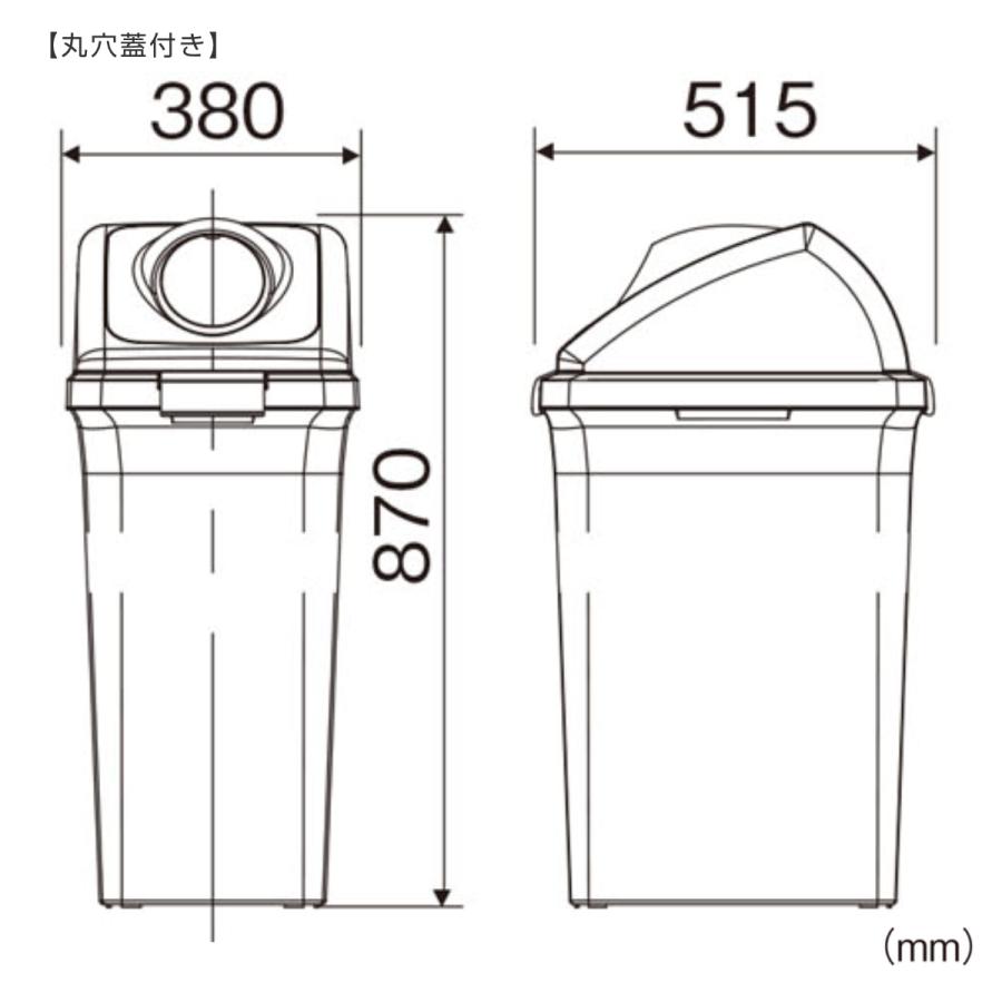 分別ゴミ箱 90L 本体のみ 屋内用 リサイクルトラッシュECO-90