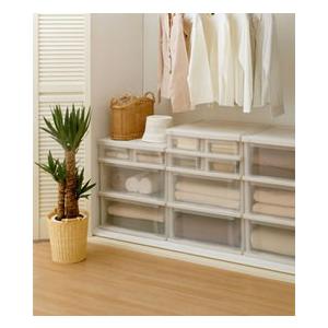 収納ケース クローゼット ワイド 浅深4段（衣装ケース 四つ切画用紙