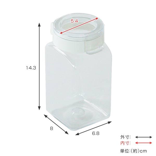 保存容器 500ml フレッシュロック 角型 お得な同色3個セット 選べるカラー 白 緑 茶 （ キッチン収納 キャニスター 調味料入れ ）｜colorfulbox｜06