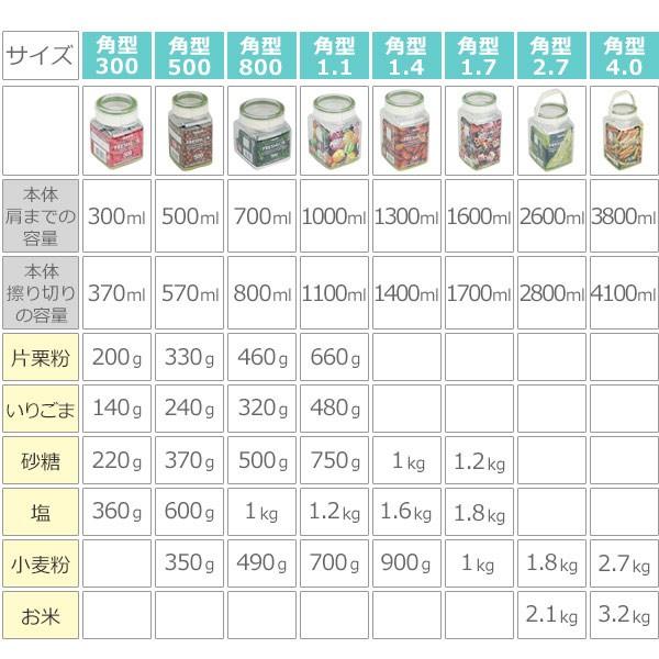 保存容器 800ml フレッシュロック 角型 お得な同色3個セット 選べるカラー 白 緑 茶 （ キッチン収納 キャニスター 調味料入れ ）｜colorfulbox｜14