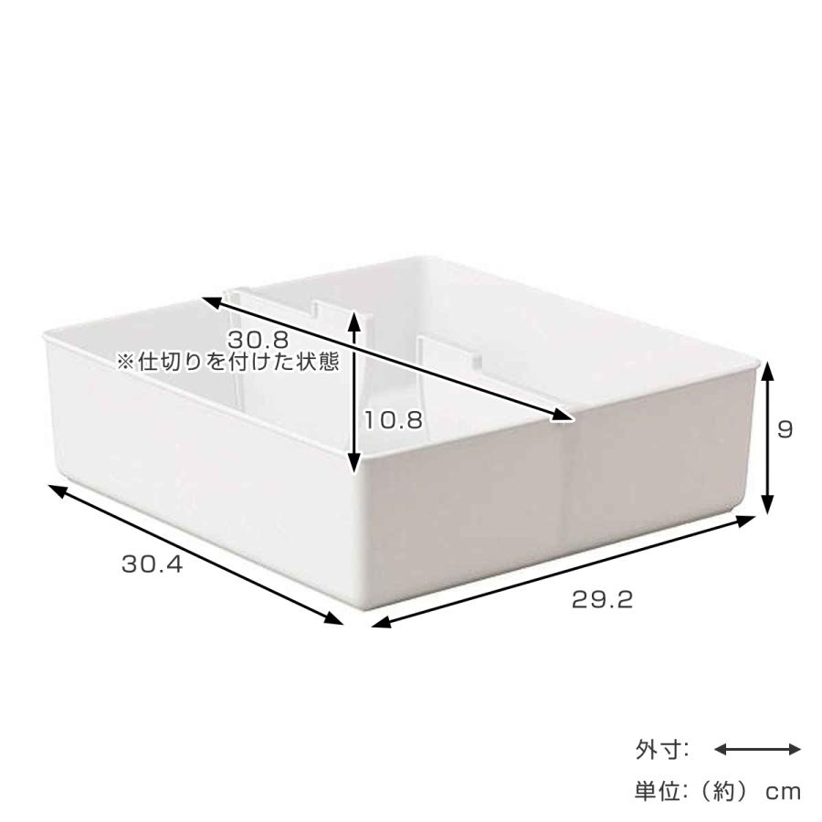 イノマタ化学 仕切りボックス 下着収納ケース L 仕切り付 幅29.2×奥行