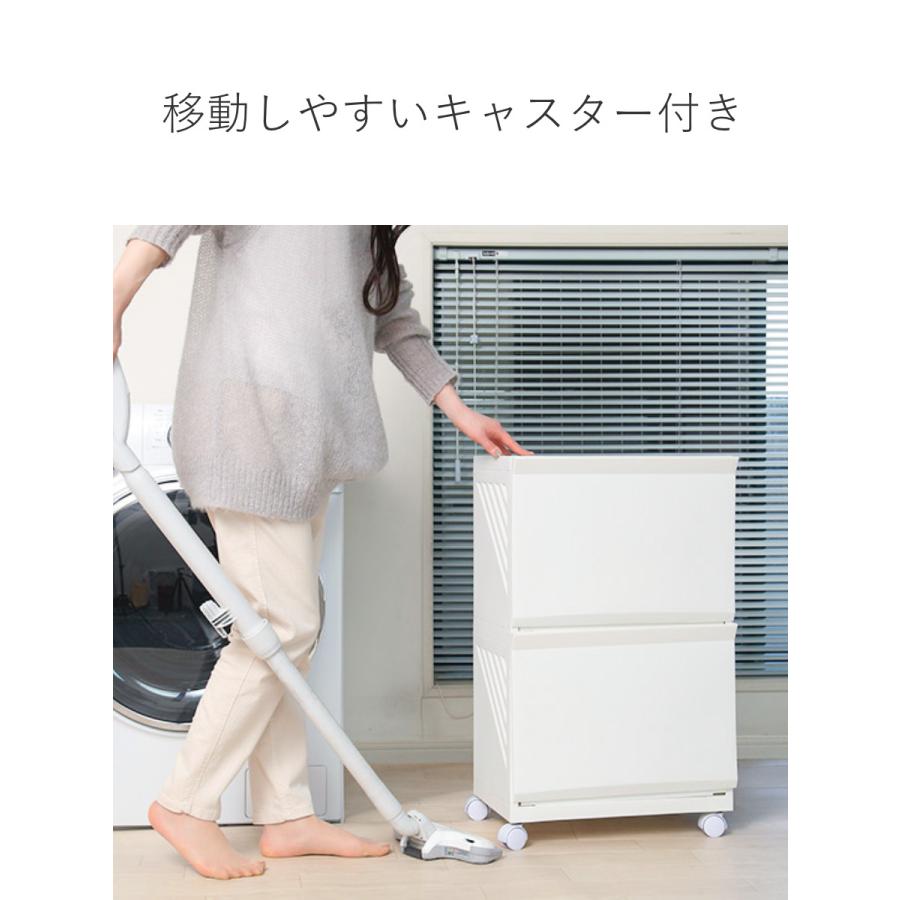 平和工業 ランドリーボックス Clevan 2段 ランドリーラック 洗濯かご