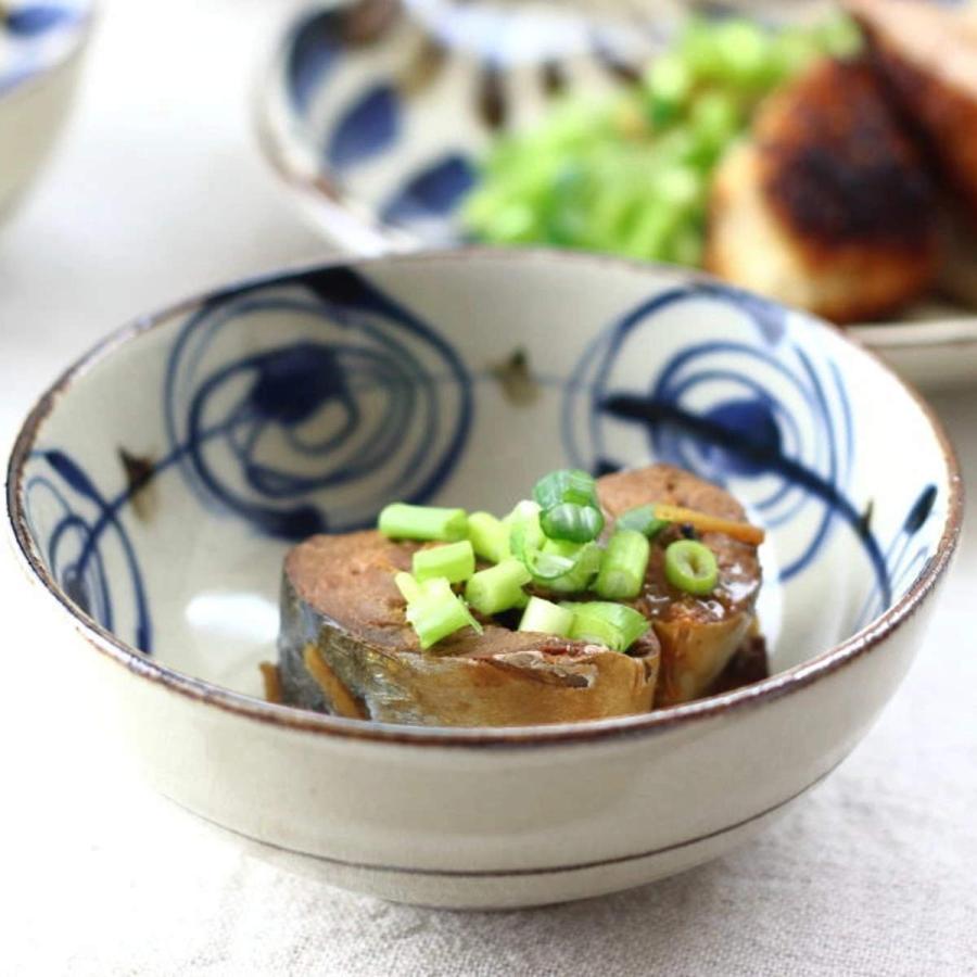 鉢 民彩渦紋 中鉢 13.5cm 日本製 （ 磁器 美濃焼 プレート お皿 皿