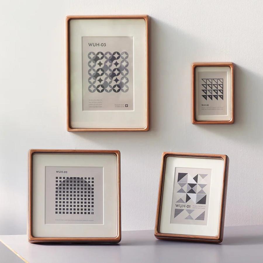 フォトフレーム ウッドフレーム WUH-02 正方形 横置き 縦置き 壁掛け
