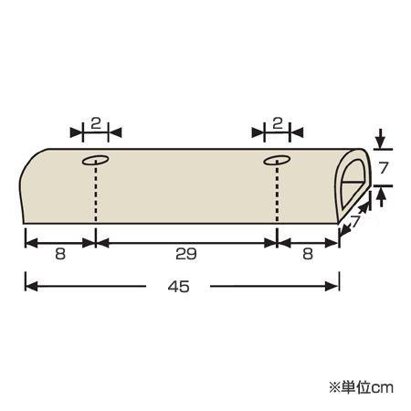 車止め　カーストップ　ゴム製　7cm角×45cm　2個組 （ 駐車場用品 ）｜colorfulbox｜03