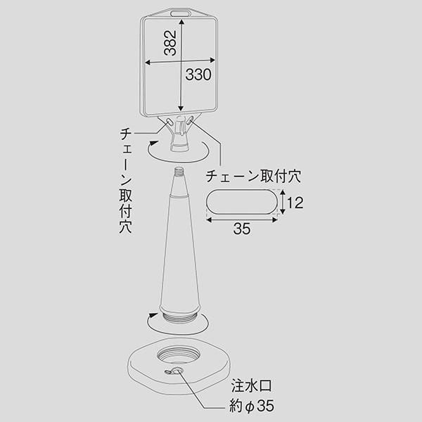 ガイドボードサイン　片面表示　立入禁止　グレー　（　駐車場　看板　ポール看板　）