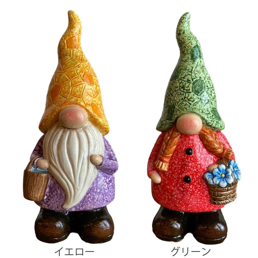 ガーデンノーム M 置物 （ 小人の妖精 小人 レジン オブジェ