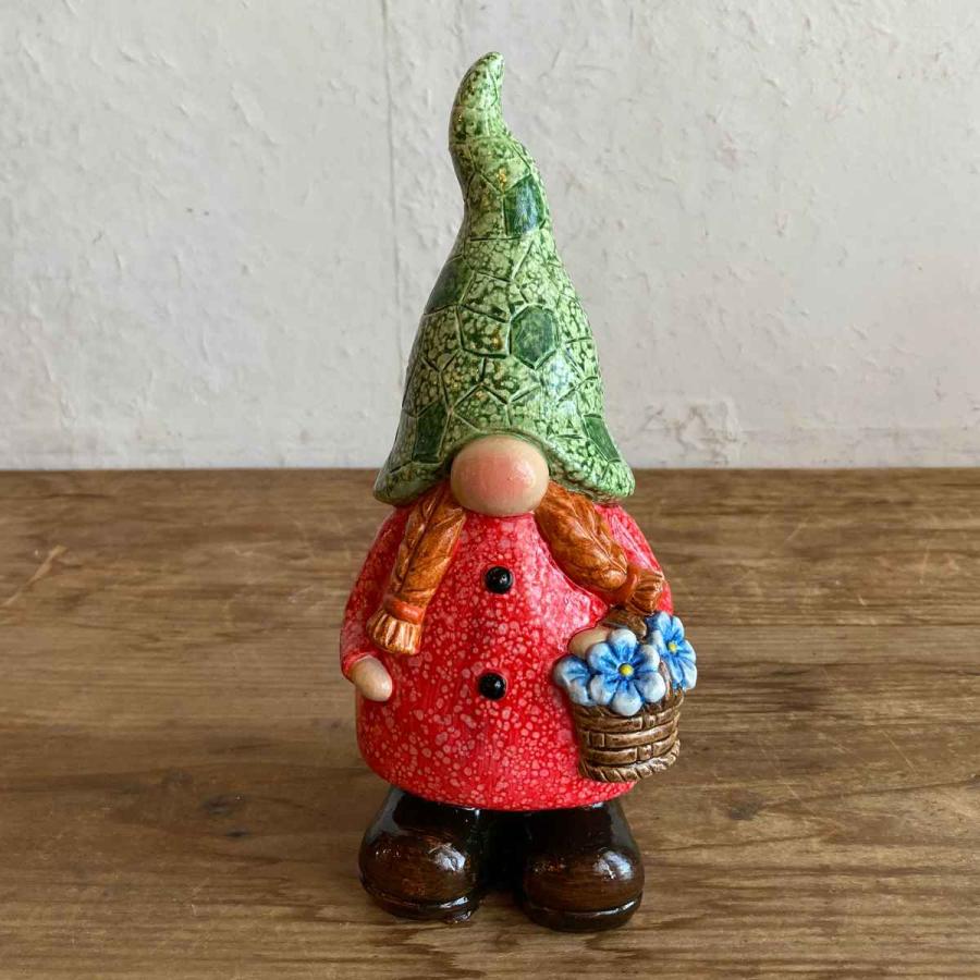 ガーデンノーム M 置物 （ 小人の妖精 小人 レジン オブジェ