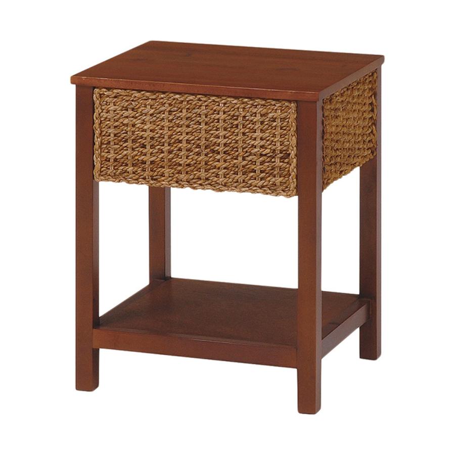 サイドテーブル 幅40cm 引出し付 アバカ素材 完成品 グランツ