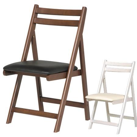 折りたたみチェア 椅子 木製 座面高44.5cm （ イス チェアー ） パイプ椅子