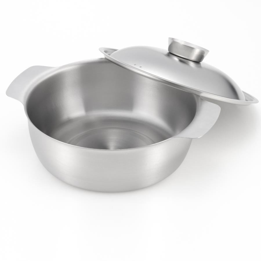 郷技 おでん鍋 22cm IH対応 ステンレス製 日本製 （ 蓋付き ガス火対応