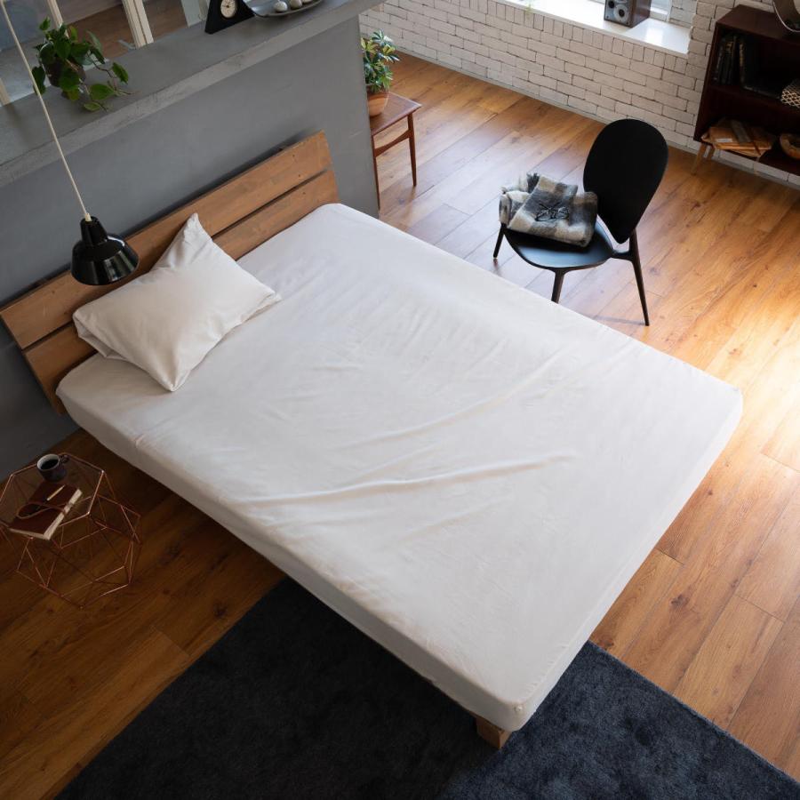 ボックスシーツ Fab the Home セミダブル コットンビエラ 綿100％ 洗濯