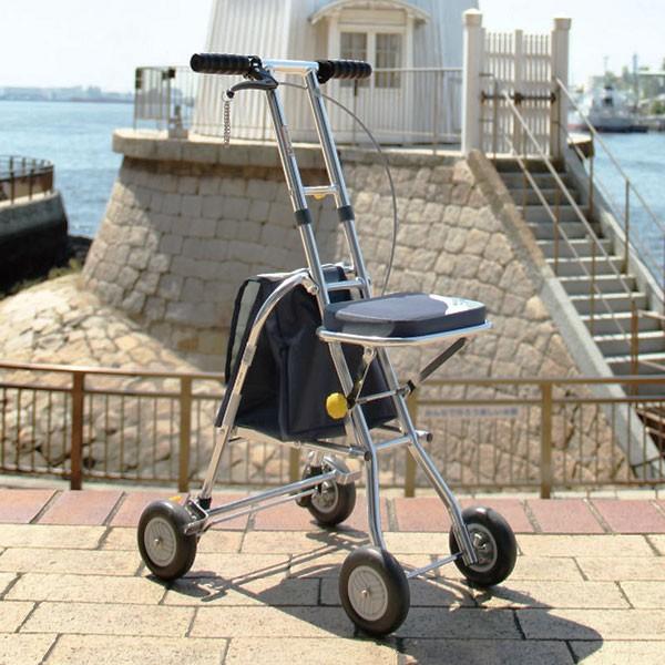 [新品未使用] ニューウォーキングⅢ 601Aコンパクトタイプ座れる シルバーカー コンパクトタイプ ニューウォーキング3 （ 折りたたみ