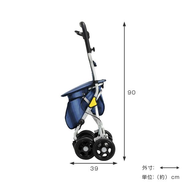 シルバーカー ワンダー ミドルタイプ アルミ製 （ カート 歩行器 歩行車 座れる 折りたたみ コンパクト 軽量 歩行補助 介護 高齢者 おしゃれ ）｜colorfulbox｜04