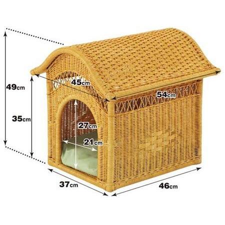 ペットハウス　ラタン　犬小屋　籐家具　幅45cm （ ラタン ） ラタン