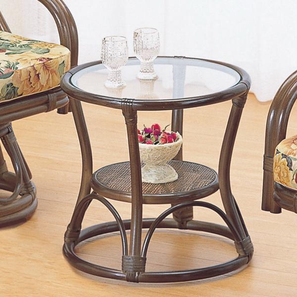 今枝商店 籐 回転座椅子・丸テーブル リビング3点セット （ ラタン家具