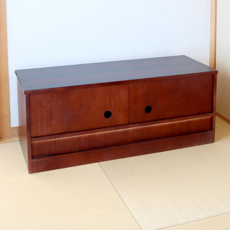 クロシオ テレビ台 民芸調 桐製 和風ローボード 幅100cm （ 和風 TV