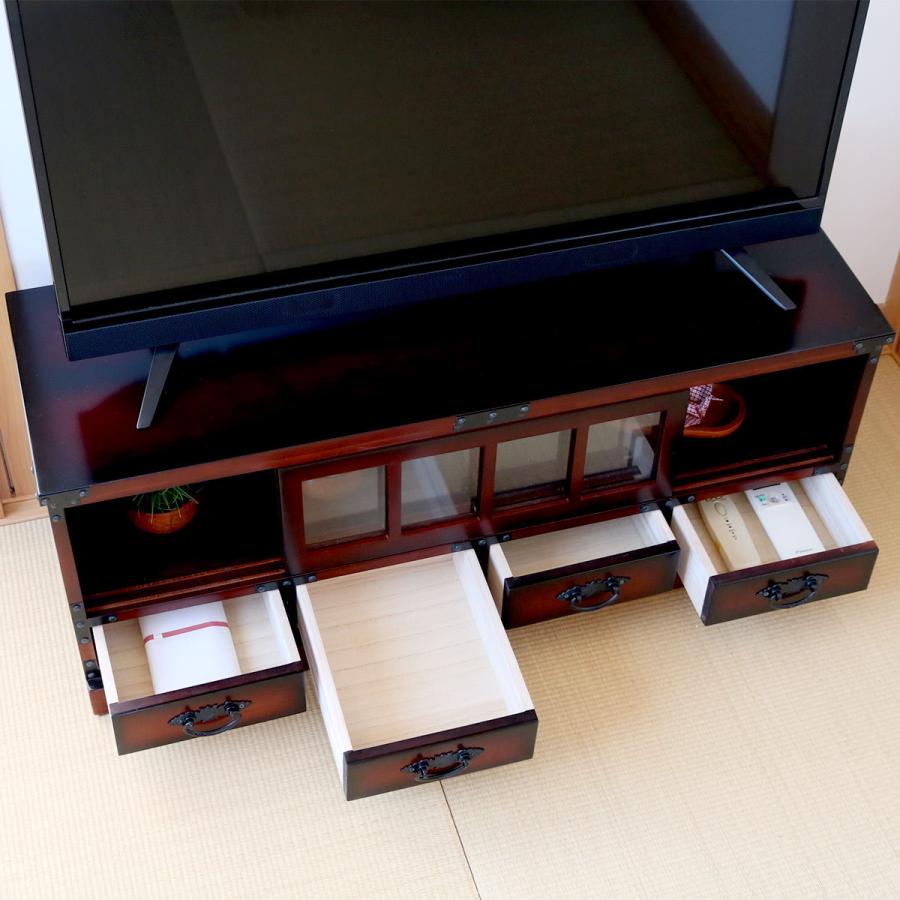 クロシオ テレビ台 民芸調 桐製 和風ローボード 幅100cm （ 和風 TV