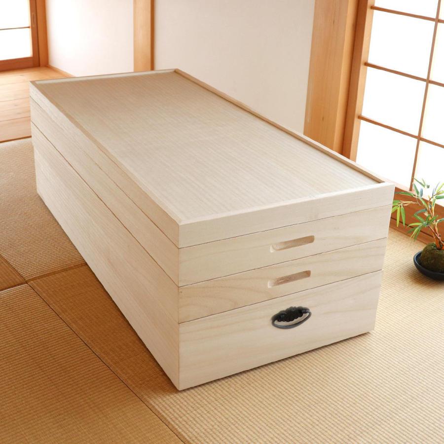 総桐衣裳ケース 桐衣装箱 3段 91cm （ 桐製 収納ケース 着物収納