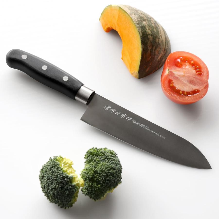 三徳包丁 17cm チタンコーティング 濃州正宗 日本製 ( 包丁 三徳包丁 17cm チタンコーティング 濃州正宗 日本製 ( 包丁
