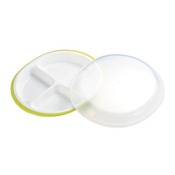 ランチプレート プラスチック 食器 フタ付きランチプレート 丸型 楽弁 