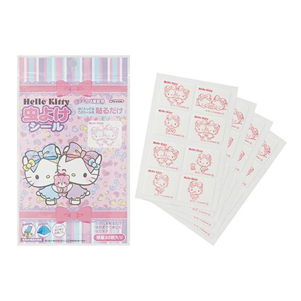 虫除けシール ハローキティ ラブリーレオパード ユーカリ油配合 キャラクター 虫対策グッズ アウトドアグッズ 虫よけ ベビー キッズ マタニティ