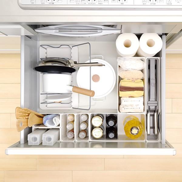 キッチン収納ケース 鍋 フライパンスタンド コンパクト システムキッチン 引き出し用 トトノ フライパンスタンド 鍋スタンド 鍋蓋スタンド お弁当グッズのカラフルボックス 通販 Yahoo ショッピング