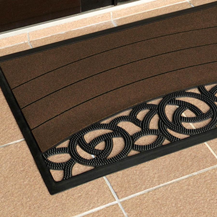 玄関マット 屋外 スクエア ローズ S 75×45cm （ 洗える エントランス
