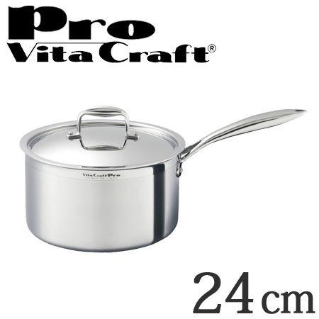 Vita Craft（ビタクラフト） 片手鍋 24cm プロ 6.3L No.0113 IH対応
