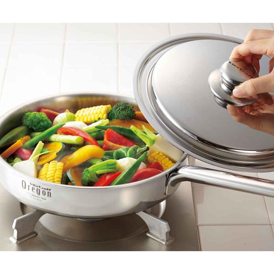 Vita Craft ビタクラフト フライパン 25 5cm オレゴン No 8674 Ih対応 Ih ガス火 対応 ステンレス 蓋付き 片手 鍋 なべ 無水調理 余熱調理 無油調理 今季も再入荷
