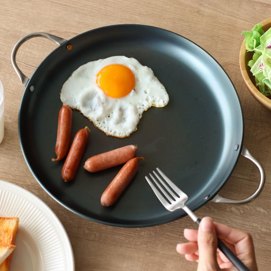 Zxyler 両手鍋 鋳鉄製｜卓上フライパン兼用ダブルハンドル鍋｜IH