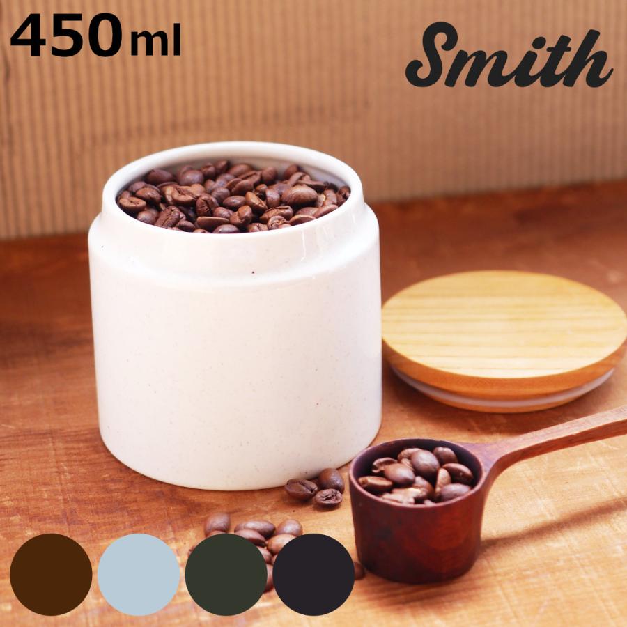 保存容器 キャニスター Smith Canister M （調味料容器 調味料入れ ストッカー 450ml 磁器 密閉 パッキン付き 木蓋 日本製）