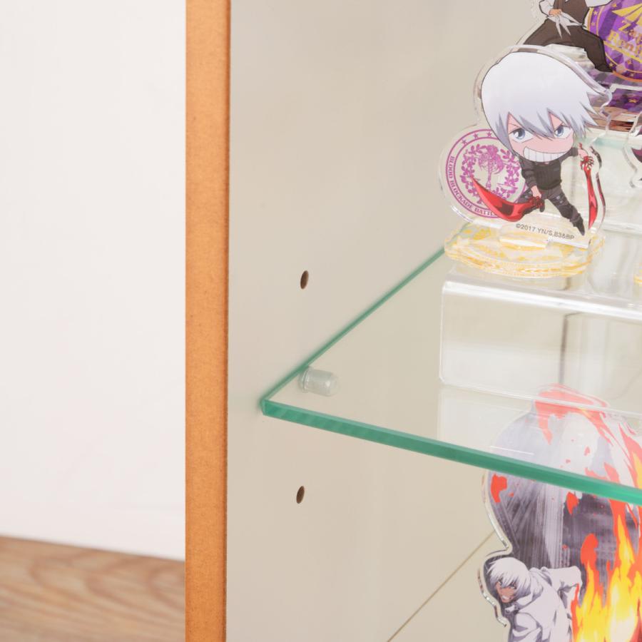 ガラスケース 幅36cm 3段 ガラス扉 背面ミラー 推し活 ( グッズ ガラスケース 幅36cm 3段 ガラス扉 背面ミラー 推し活 ( グッズ