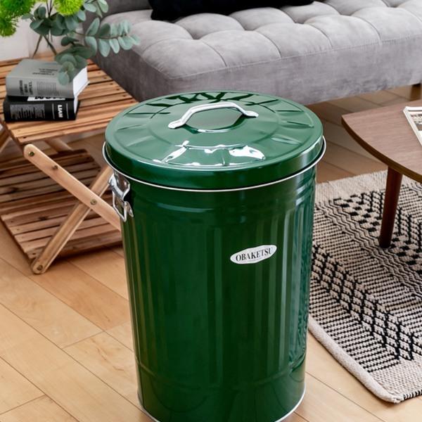 OBAKETISE ストライプデザイン ごみ箱 蓋付き3個セット(42リットル) OBAKETISE ストライプデザイン ごみ箱 蓋付き3個セット(42