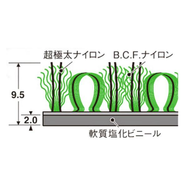 玄関マット 屋内 業務用 90×165cm ハイペアロン オフィス サイズオーダー （ エントランスマット 玄関 マット 屋内用 ）｜colorfulbox｜06