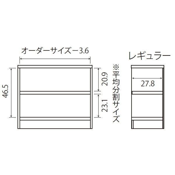 オーダー本棚 タフ棚板 幅25-29cm 奥行31cm 高さ60cm （ 収納棚 書棚 本棚 オーダー ラック 壁面収納 書庫 日本製 ）｜colorfulbox｜03