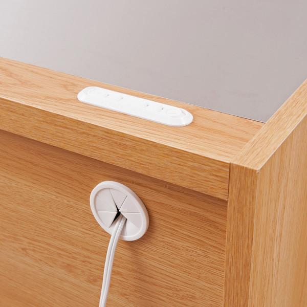 3杯の引き出し キッチンカウンター 幅110cm 上段引出し3杯 木目調タイプ ステンレス