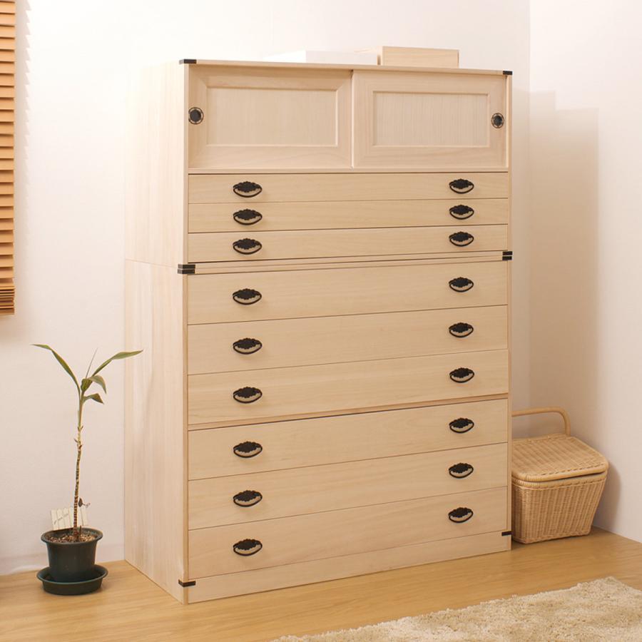 桐タンス 9段 引き戸タイプ 着物用 幅99 高さ137cm （ 桐たんす 桐