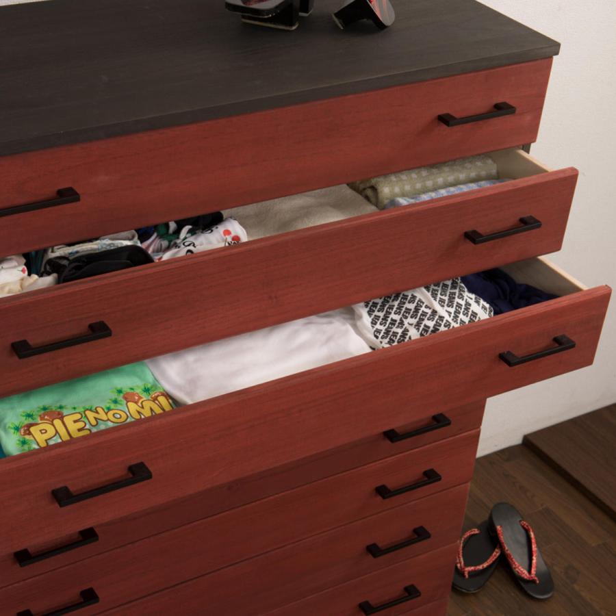 桐タンス 3段 桐チェスト 和モダン 朱雀 上置き用 幅98cm （ タンス