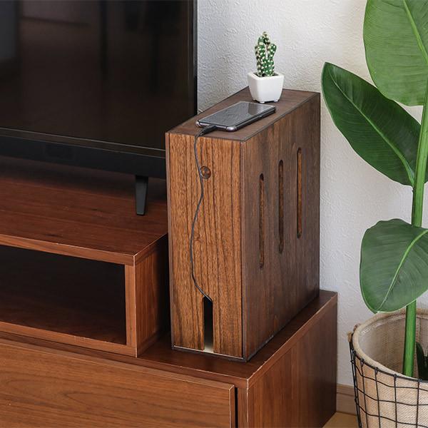 ケーブルボックス 木製 ルーター 収納 タップ コンセント収納